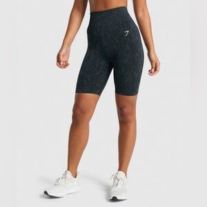 Gymshark Animal Print Scrunch Butt Bike Shorts High-Waisted